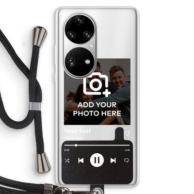 Music Player: Huawei P50 Pro Transparant Hoesje met koord