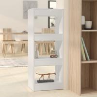 Boekenkast/kamerscherm 40x30x103 cm bewerkt hout wit