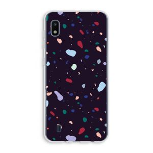 Dark Rounded Terrazzo: Samsung Galaxy A10 Transparant Hoesje