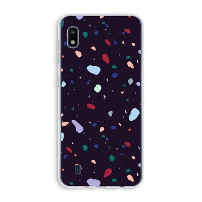 Dark Rounded Terrazzo: Samsung Galaxy A10 Transparant Hoesje