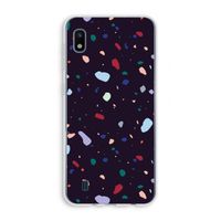 Dark Rounded Terrazzo: Samsung Galaxy A10 Transparant Hoesje