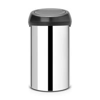 Brabantia Touch Bin Afvalemmer - 60 liter - brilliant steel/matt black 402586
