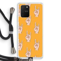 Rock: Samsung Galaxy S10 Lite Transparant Hoesje met koord
