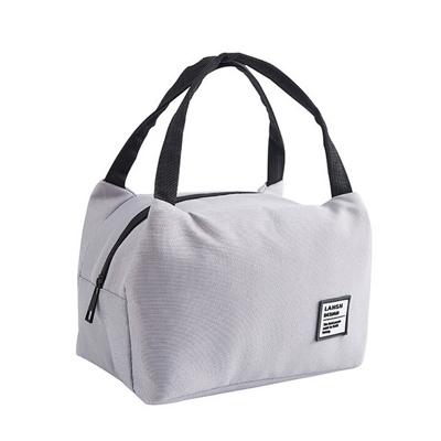 Draagbare lunch zak thermisch geïsoleerd lunch box Tote koeltas zak Bento zakje lunch container school voedsel opslag zakken (grijs)