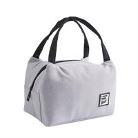 Draagbare lunch zak thermisch geïsoleerd lunch box Tote koeltas zak Bento zakje lunch container school voedsel opslag zakken (grijs)
