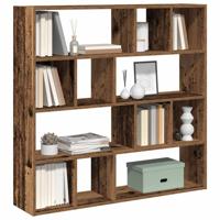 Boekenkast/kamerscherm 105x24x102 cm oud houtkleurig