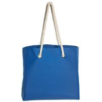 Strandtas met handvat blauw Capri 35 x 45 cm