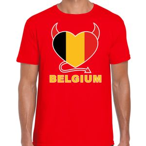 Rood fan shirt / kleding Belgium hart EK/ WK voor heren 2XL  -