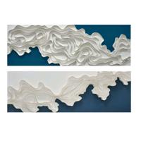 Schilderij Home ESPRIT Blauw Wit Modern (2 Stuks)