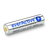 Batterij everActive 18650 3,7V Li-ion 2600mAh micro USB met beschermdoosje
