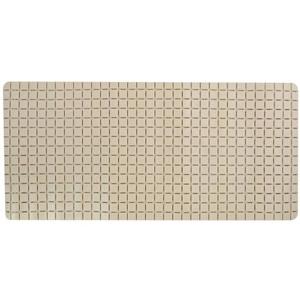 MSV Douche|bad anti-slip mat badkamer - rubber - beige - 76 x 36 cm