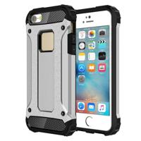 Harde Armor TPU + PC combinatie Case voor iPhone SE & 5 & 5s(Silver)