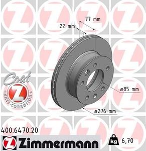 Remschijf Coat Z 400647020