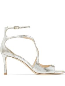 Jimmy Choo sandales Azia 75 mm à fini métallisé - Argent