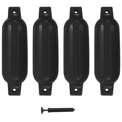 VidaXL Bootstootkussens 4 st 41x11,5 cm pvc zwart