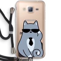 Cool cat: Samsung Galaxy J3 (2016) Transparant Hoesje met koord