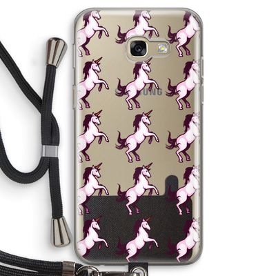 Musketon Unicorn: Samsung Galaxy A5 (2017) Transparant Hoesje met koord