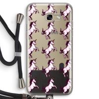 Musketon Unicorn: Samsung Galaxy A5 (2017) Transparant Hoesje met koord