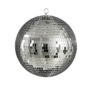 Mega discobal kerstbal - zilver - 30 cm - foam - spiegelbol - kerstversiering