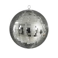 Mega discobal kerstbal - zilver - 30 cm - foam - spiegelbol - kerstversiering - thumbnail