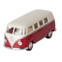 Modelauto Volkswagen T1 rood/wit 13,5 cm - thumbnail