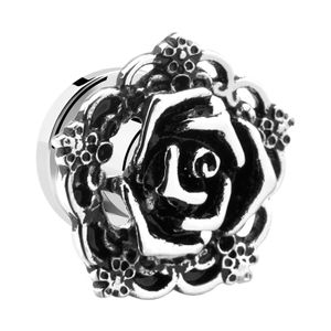 Tunnel met bloemendesign Chirurgisch staal 316L Tunnels & Plugs