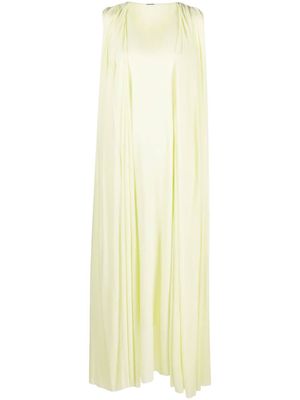 Jil Sander robe longue à design drapé - Vert
