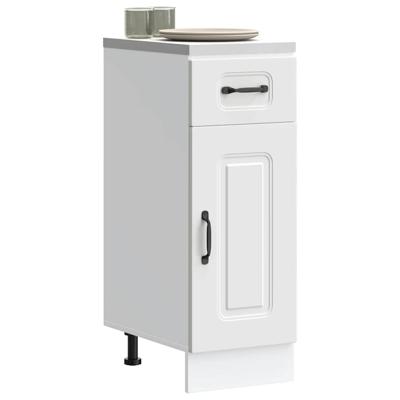 Keuken onderkast Kalmar bewerkt hout wit