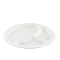 Bord iezzy ø260mm 3v suikerriet wit 50st | 10 stuks