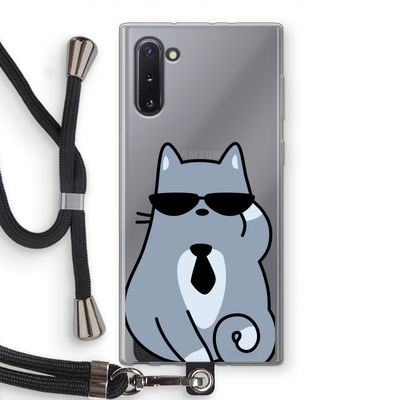 Cool cat: Samsung Galaxy Note 10 Transparant Hoesje met koord