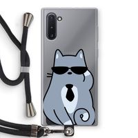 Cool cat: Samsung Galaxy Note 10 Transparant Hoesje met koord