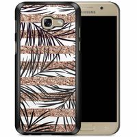 Samsung Galaxy A5 2017 hoesje - Rose gold leaves - thumbnail