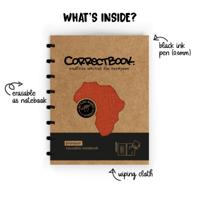 Correctbook Linnen Hardcover A5 Rusty Red-Gelinieerd - thumbnail