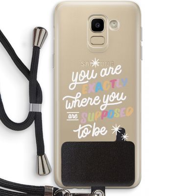 Right Place: Samsung Galaxy J6 (2018) Transparant Hoesje met koord