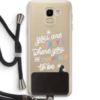 Right Place: Samsung Galaxy J6 (2018) Transparant Hoesje met koord
