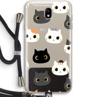 Katten: Samsung Galaxy J7 (2017) Transparant Hoesje met koord