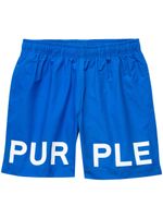 Purple Brand short All-Around à logo imprimé - Bleu