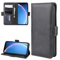 Dual-Side magnetische Buckle horizontale Flip lederen case voor iPhone 11 met houder & kaartsleuven & portemonnee & fotolijstjes (zwart)