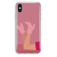 Pink boots: iPhone XS Max Transparant Hoesje