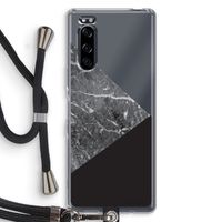 Combinatie marmer: Sony Xperia 5 Transparant Hoesje met koord