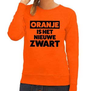 Oranje Koningsdag Oranje is het nieuwe zwart sweater dames