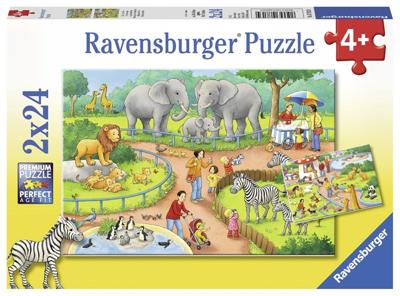 Ravensburger puzzel Dag dierentuin 2x24p