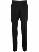 MM6 Maison Margiela pantalon slim à fines rayures - Noir