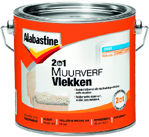 alabastine muurverf 2in1 vlekken 2.5 ltr