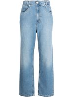 SANDRO logo-embroidered straight-leg jeans - Bleu