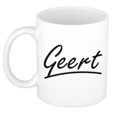 Naam cadeau mok / beker Geert met sierlijke letters 300 ml Naam cadeau mok / beker Geert met sierlijke letters 300 ml