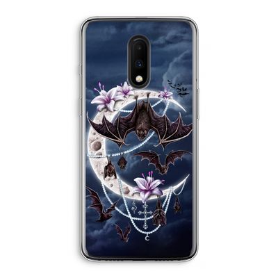 Vleermuizen Maan: OnePlus 7 Transparant Hoesje
