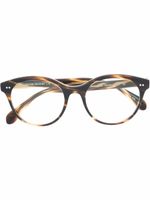 Oliver Peoples lunettes de vue à monture ronde effet marbré - Marron - thumbnail