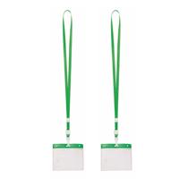 20x Badgehouder met groen keycord