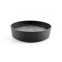 Schotel+wiel d40cm donkergrijs